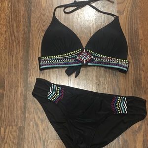 Embroidered Trim Bikini